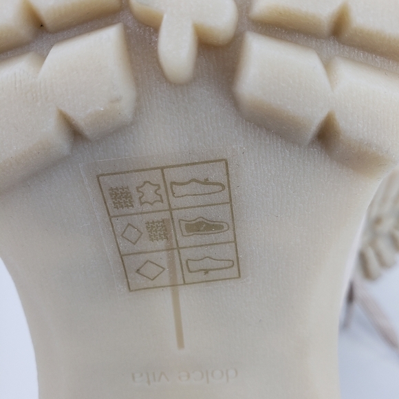 Dolce Vita Collin Dune Leather Nylon Chunky Heel Lace up Combat Boots Sz 9 - Picture 9 of 12